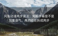 风车动漫两步读法：先抓字幕是不是加重语气，再把结论拆成两步