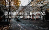 读黑料网把句子说白：核对例子有没有当规则后再把范围写成边界句